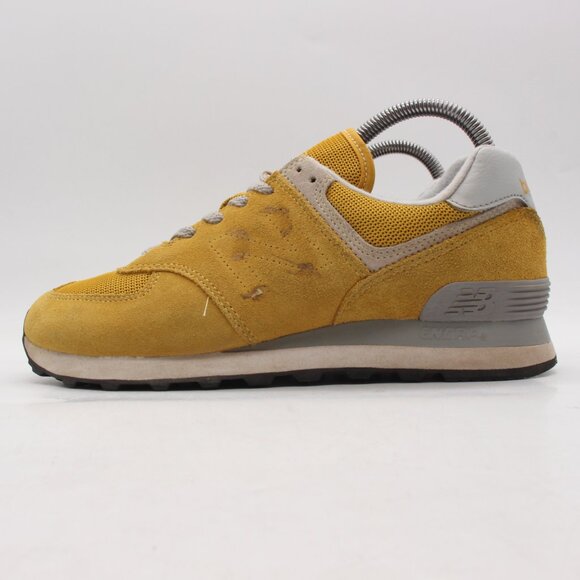 New Balance Men's Size 6.5 2E Casual Sneakers Yellow Suede ML574EYW - Picture 4 of 10